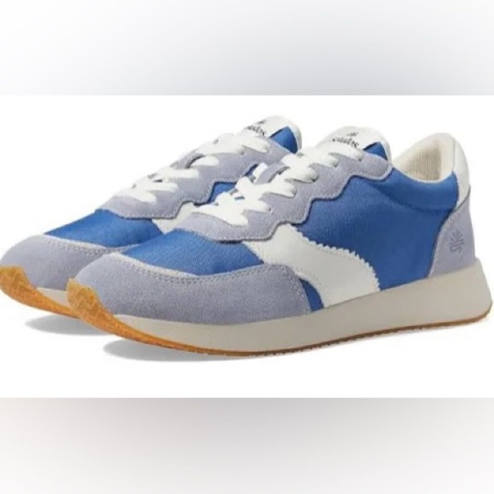 SOLUDOS PARADISO RETRO SNEAKERS COLOR BLUE WOMEN’S LACE-UP ROUND TOE SIZE US 8